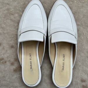 Sarah Flint White Leather Mule
